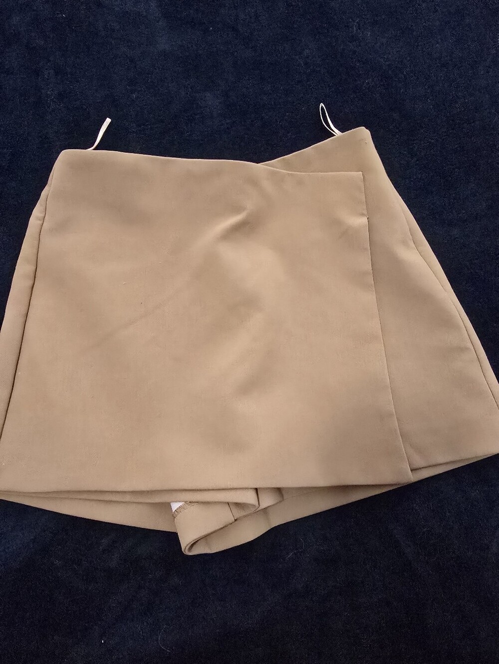 Zara Beige Wrap Mini Skort
